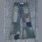 Vintage Patchwork Flare Jeans - Handcrafted Distressed Urban Style | DiZNEW