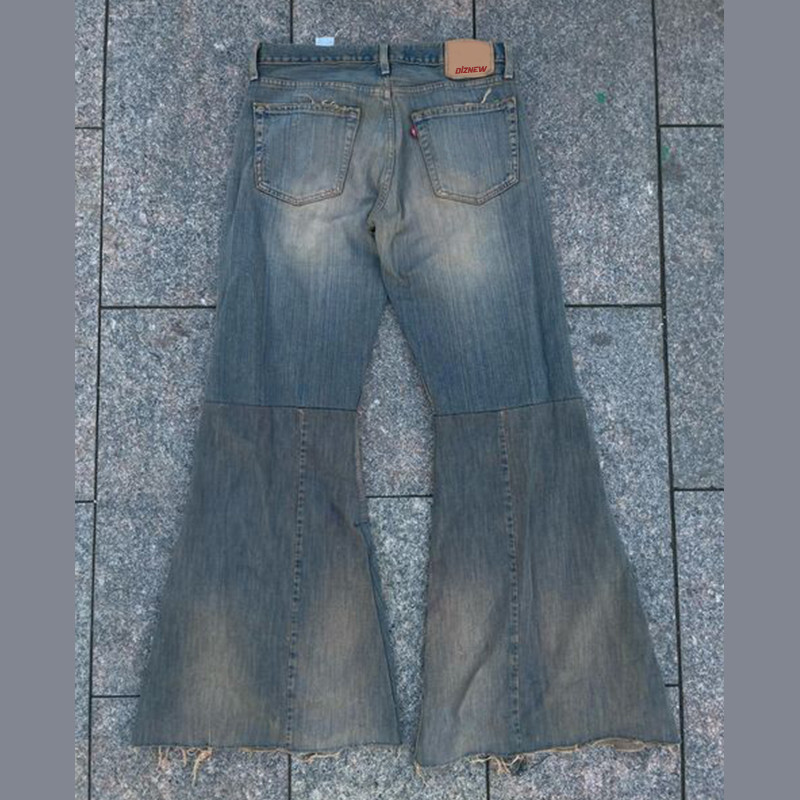 Großhandel Patchwork-Flare-Jeans