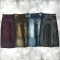 Custom Men's Gothic Embroidered Baggy Denim Jeans with Spider Web Design