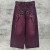 Custom Men's Gothic Embroidered Baggy Denim Jeans with Spider Web Design