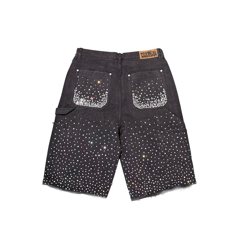 Short en toile avec strass