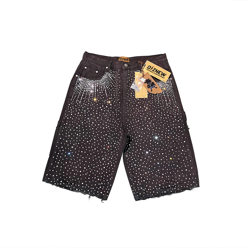 Short en toile avec strass