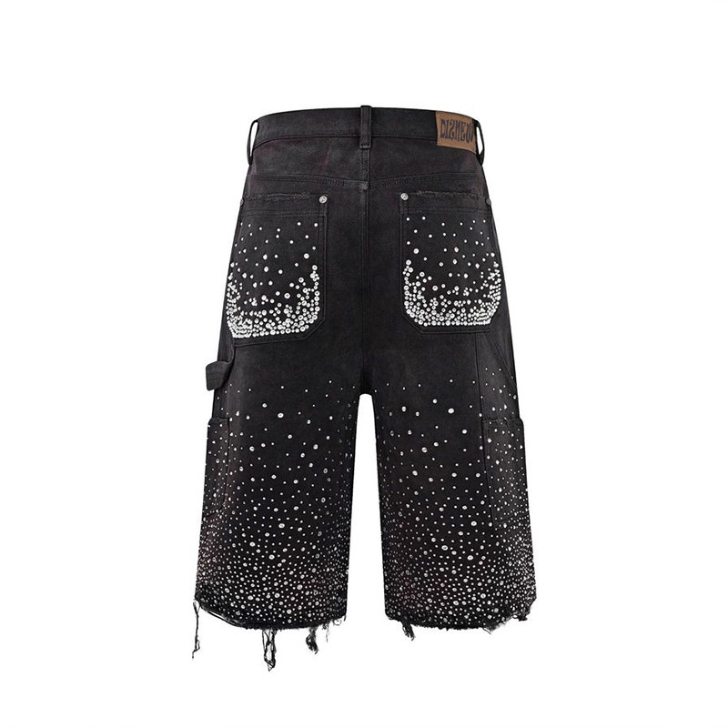 Short en toile avec strass