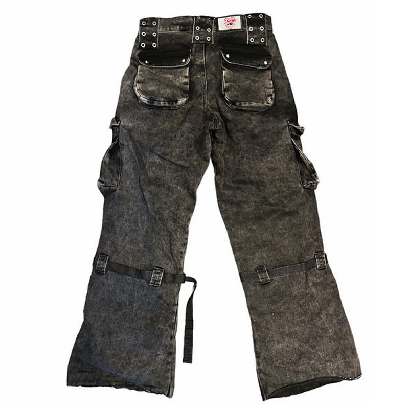 Cargo-Jeans mit Patchwork