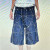 Custom Men's Designer Denim Shorts with Stitching