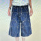 Custom Men's Designer Denim Shorts with Stitching