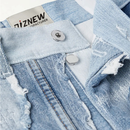 DiZNEW Vintage Patchwork Distressed Denim Jeans für Herren – Einzigartiger Designer-Stil