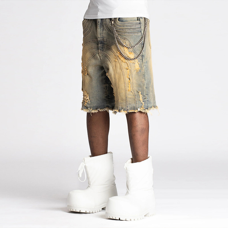 Denim Camo Cargo Pants