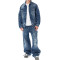 Custom Men's Splatter Paint Denim Jacket for Trendsetting Jeans Designers