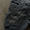 DiZNEW Innovative Denim Shorts with Adjustable Front Panels for Unique Streetwear Style