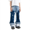 Custom Made Double Knee Carpenter Denim Mens Jeans with Unique Paint Splatter