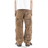 DiZNEW Custom Multi-pocket Brown Cargo Jeans for Men - Functional and Stylish