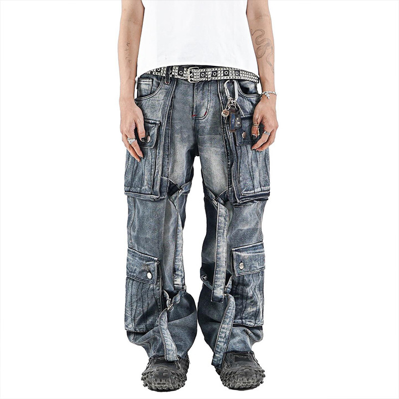 Multi-Pocket Utility Jeans