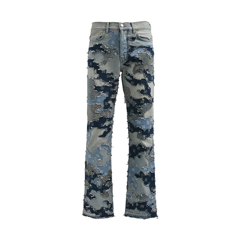 Patchwork Skinny Denim Jeans 