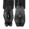 Custom Hem Distressed Black Denim Jeans with Fringe Side Detailing for Trendsetters