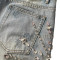 Custom Men Denim Shorts with Crystal Embellishments – Handmade
