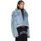 Custom Mens Jean Jacket Paul Gaultier Blue Shayne Drop Shoulder Denim Jackets