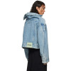 Benutzerdefinierte Herren Jeansjacke Paul Gaultier Blue Shayne Drop Shoulder Denim Jacken