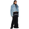 Benutzerdefinierte Herren Jeansjacke Paul Gaultier Blue Shayne Drop Shoulder Denim Jacken