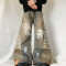 Custom Men's Jeans Y2K Jeans Retro Fashion Street Patchwork Boot Cut Jeans Pants