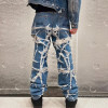 Maßgefertigte zerfetzte Distressed-Jeans aus Denim – Auffällige und einzigartige Streetwear