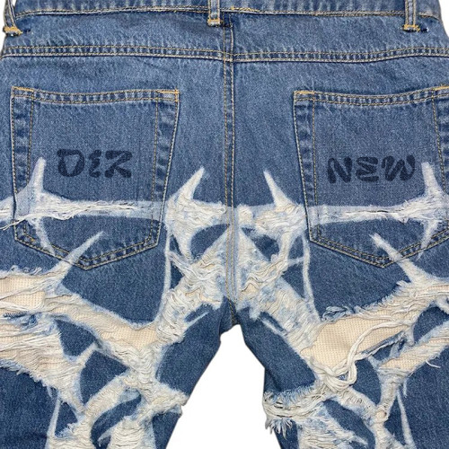 Custom Bulk Shredded Distressed Denim Jeans – Bold and Unique Streetwear