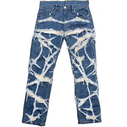 Custom Bulk Shredded Distressed Denim Jeans – Bold and Unique Streetwear