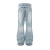 Maßgeschneiderte Vintage-Jeans mit Totenkopf-Print im Großhandel – Einzigartige Jeans mit weitem Bein