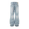 Custom Wholesale Skull-Printed Vintage Denim Pants – Unique Wide-Leg Jeans