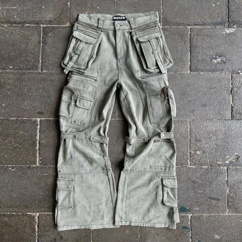 Custom Wholesale Multi-Pocket Cargo Pants for Men - Rugged and Trendy Design