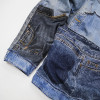 Individuelle Patchwork-Jeansjacke – Vintage-Stil mit Multi-Taschen-Design