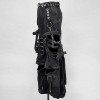 Maßgefertigte schwarze Gothic-Jeans mit Ketten und Riemen | Edgy Streetwear für einzigartige Styles