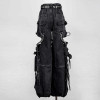 Maßgefertigte schwarze Gothic-Jeans mit Ketten und Riemen | Edgy Streetwear für einzigartige Styles