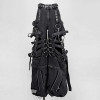 Maßgefertigte schwarze Gothic-Jeans mit Ketten und Riemen | Edgy Streetwear für einzigartige Styles