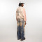 Custom Bulk Vintage Washed Denim Jeans with Distressed Gothic Cross Design