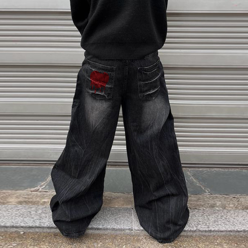 Custom Black Denim Pants