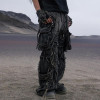 Maßgeschneiderte Gothic-Jeans im Distressed-Stil mit weitem Bein, Cargo-Taschen und Punk-inspirierten Details