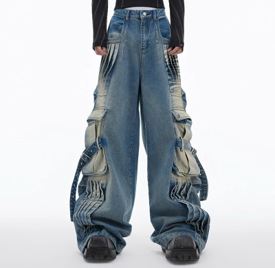 Maßgeschneiderte Blue Cargo Jeans – Funktionale Lösungen für moderne Streetwear