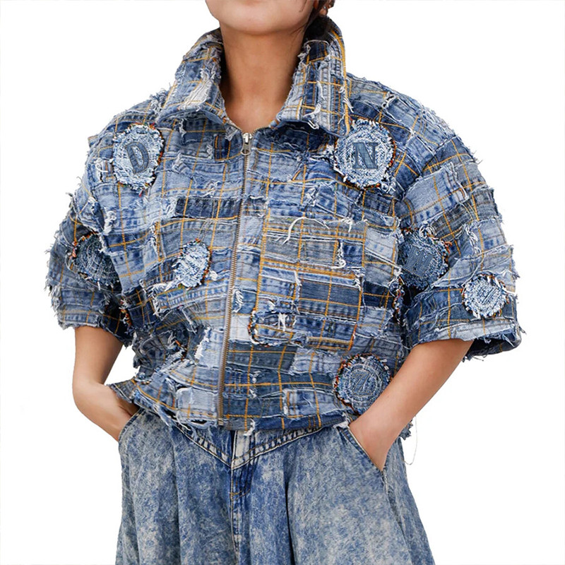 Custom Patchwork Denim Shirt