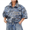 Chemise en jean patchwork personnalisée – Solutions uniques de streetwear artisanal