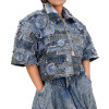 Chemise en jean patchwork personnalisée – Solutions uniques de streetwear artisanal