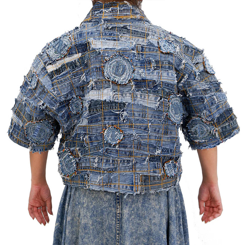 Custom Patchwork Denim Shirt