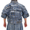 Chemise en jean patchwork personnalisée – Solutions uniques de streetwear artisanal