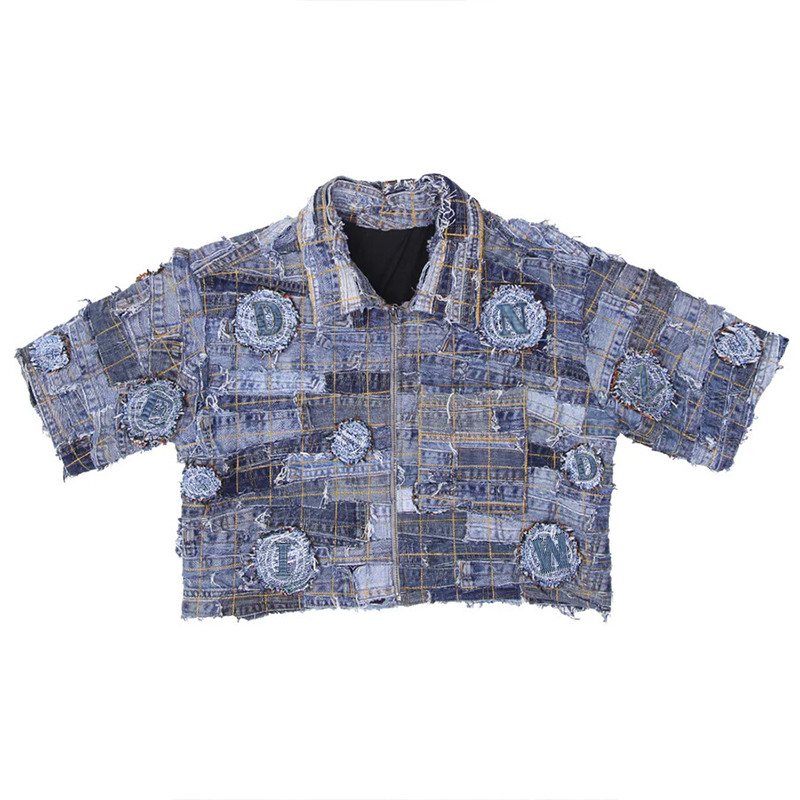 Custom Patchwork Denim Shirt