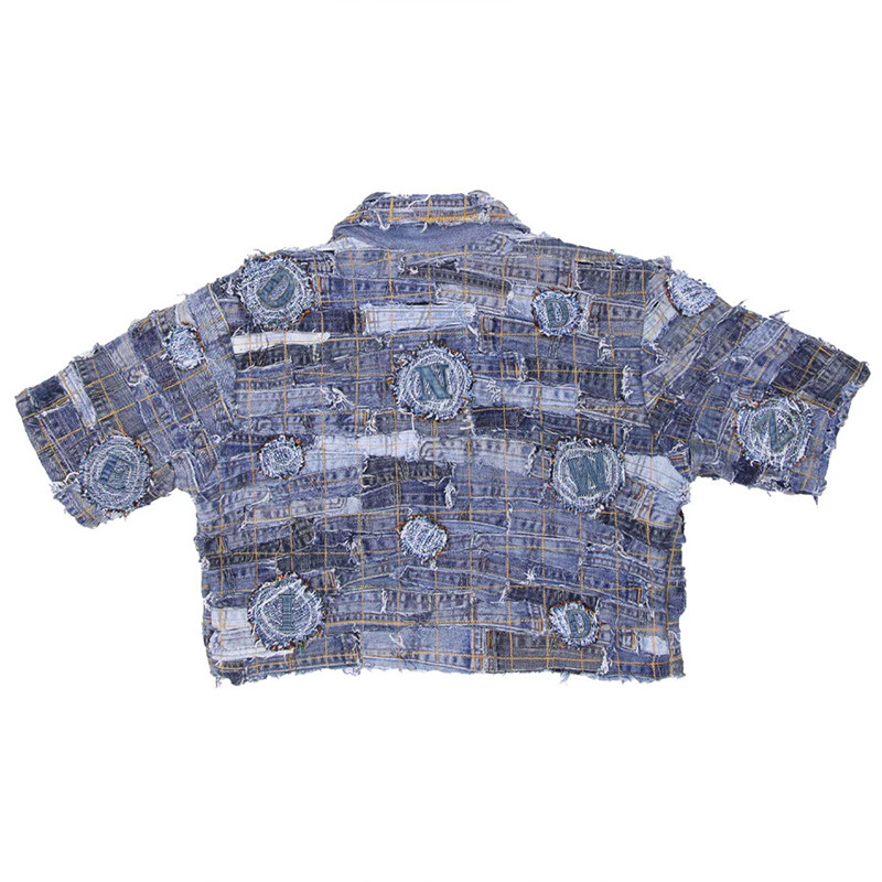 Custom Patchwork Denim Shirt