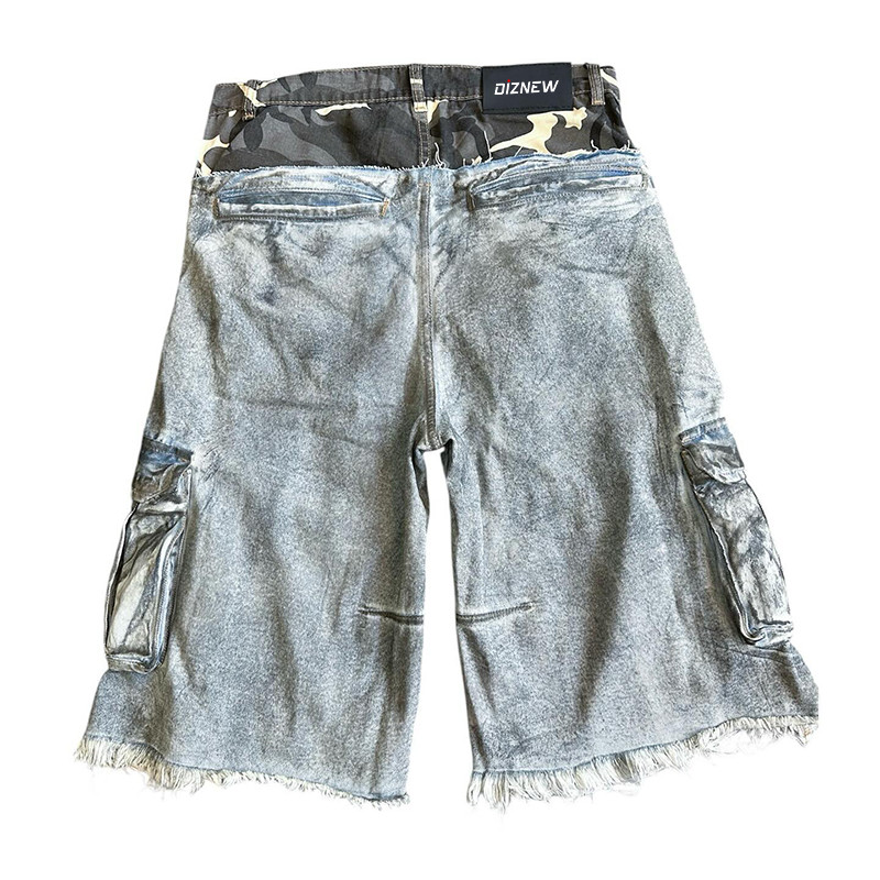 Camouflage Cargo Denim Shorts