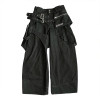 Pantalones vaqueros negros con capas personalizadas - Vanguardistas soluciones de ropa urbana