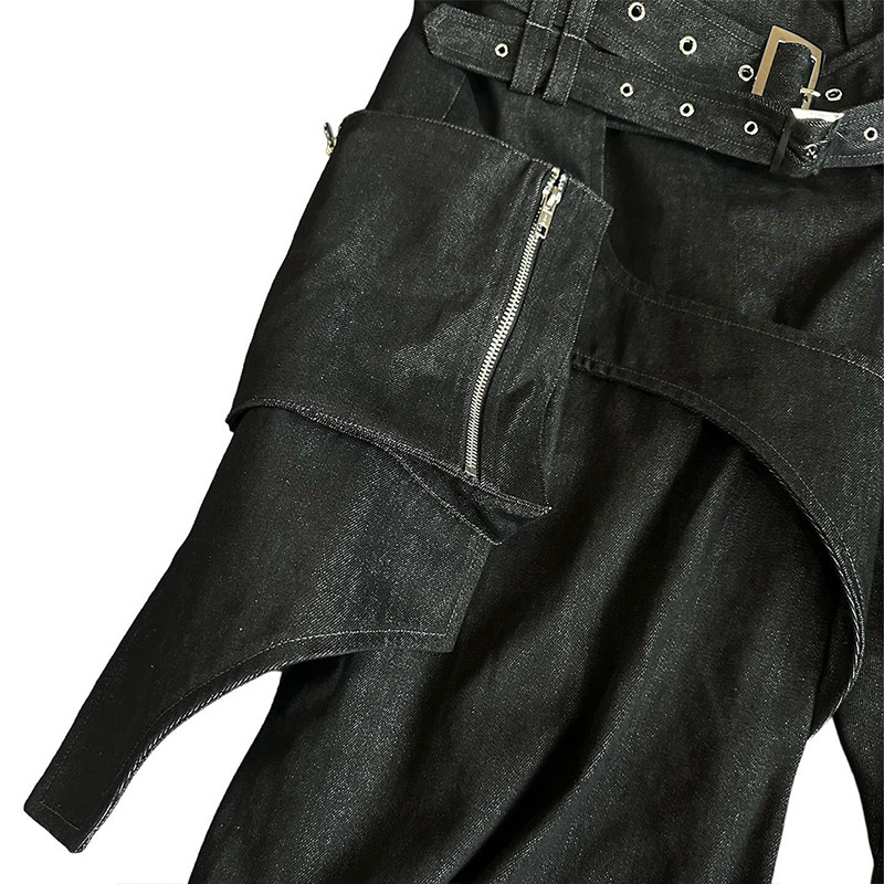 Custom Black Denim Pants