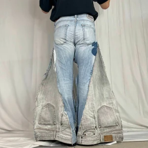Custom Patchwork Riveted Denim Jeans - Bold Design Solutions