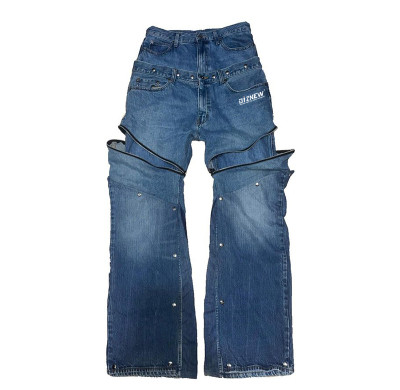 Abnehmbare Baggy Jeans nach Maß im Großhandel – Modulare Streetwear mit kantigem Stil